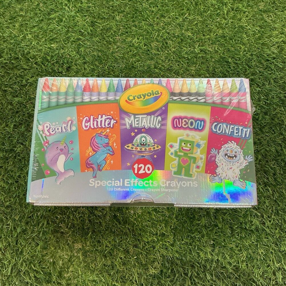 Crayola Special Effects Crayons 120 Count Pearl Glitter Metallic Neon Confetti
